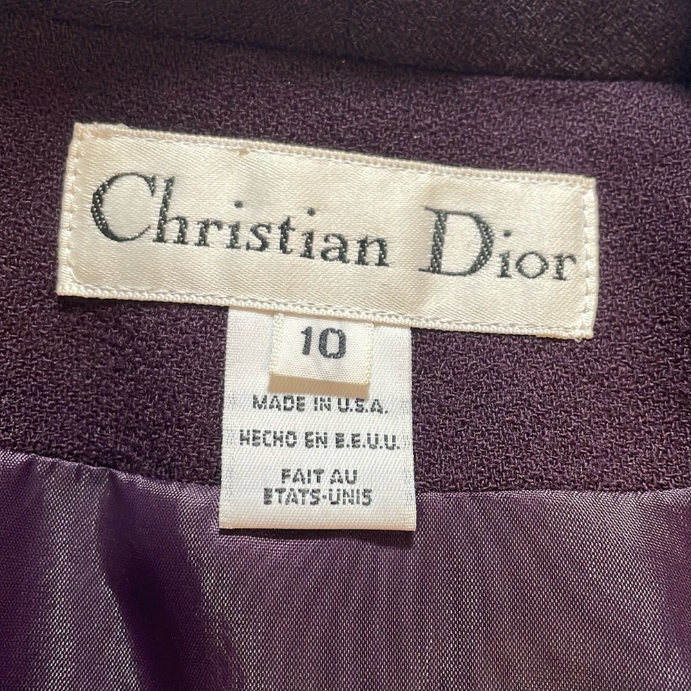 Vintage Christian Dior Double-Breasted Purple Blazer - Picture 10 of 14
